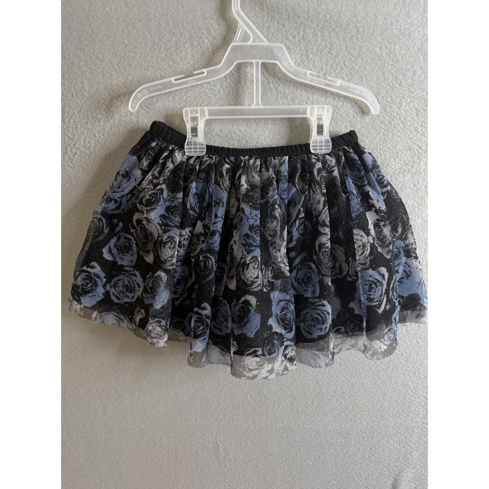 Epic Threads Girls Skirt 6 Tulle Floral Party Black Blue